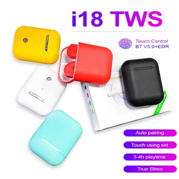 

I18 TWS Wireless Earphones Bluetooth Earphone Earbuds Touch Control Android Ios Color Pods Headset Pk Inpods12 I12 TWS Headphone
