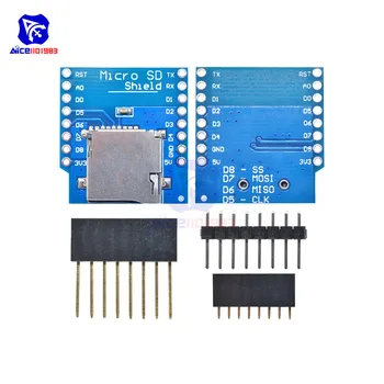 

diymore Micro SD Card Shield for WeMos D1 Mini Arduino TF Memorry Storage Card Slot Module with Pins