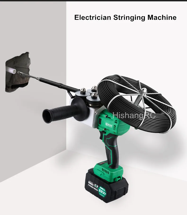 

Electrician Stringing Machine cxj 88vf Fully Automatic Wall Lead Wire Electric Charging Threading Machine 40m/min