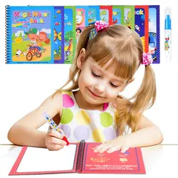 10Types Painting Magic Water Book Drawing Board For Kids Toys Coloring Sensory Education For Child Cartoon Crafts Art Set