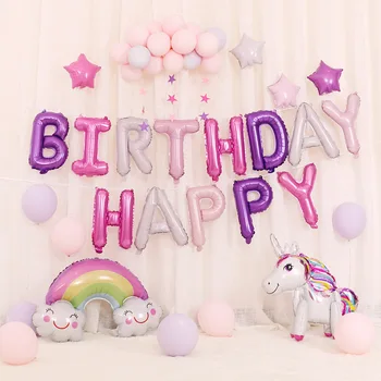 

Unicorn balloon package Party decorative letter aluminum film balloon cartoon balloon