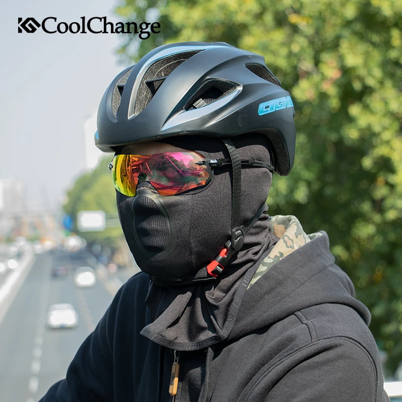 Велосипедная маска CoolChange Зимняя Термальная ветрозащитная велосипедная шапка