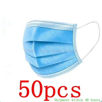 

In Stock!Disposable Face Masks Disposable 3 Layers Dustproof Mask Facial Protective Cover Masks Set Anti-Dust Mask Free Ship