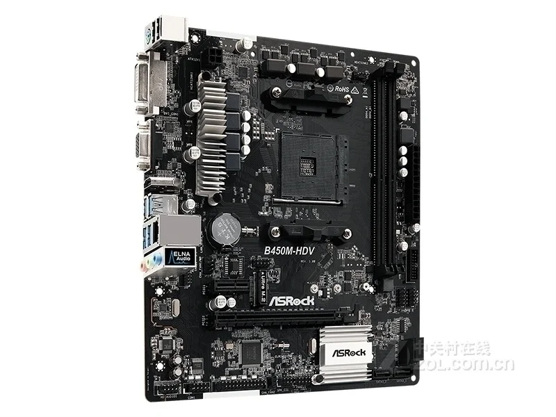 Asrock-マザーボードB450M-HDV,32g,ddr4 amd b450,socket am4,vga,hdmi