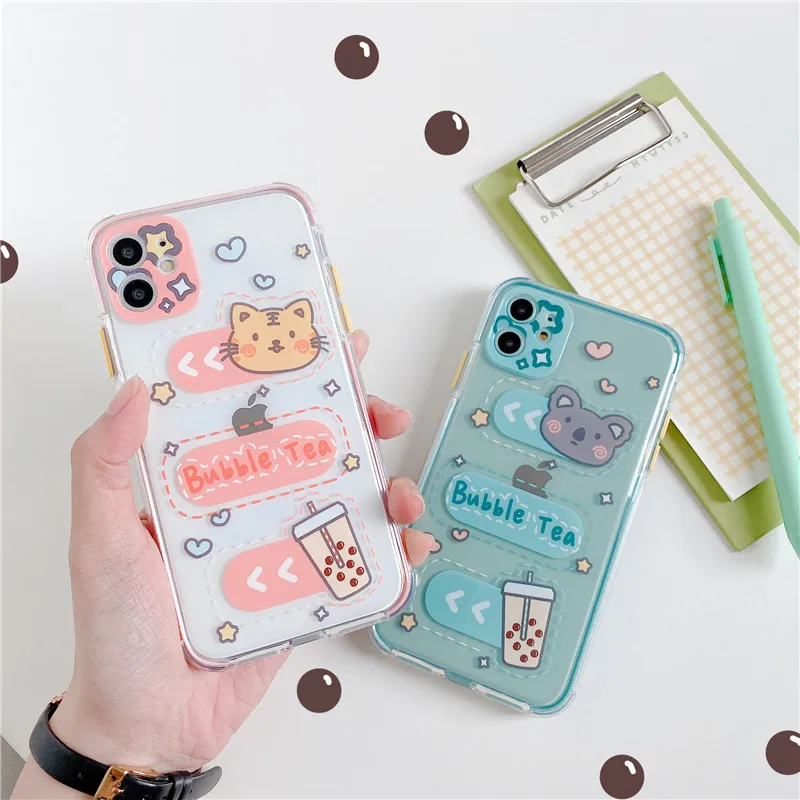 Милый мягкий телефонный чехол с рисунком чайного чая для iphone 11 Pro Xs Max SE 2 2020 X XR 7 8 plus