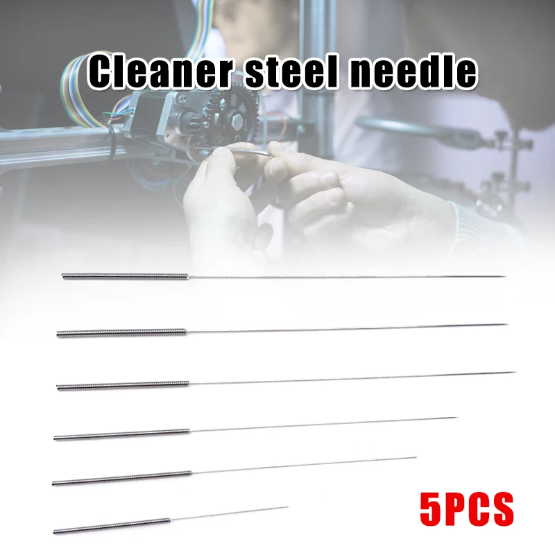 

5Pcs Nozzle Cleaning Needles Kit Stainless Steel Cleaning Tools for 3D Printer VDX99