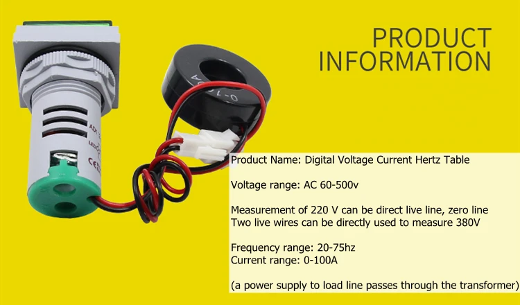 dígitos, Tensão, Corrente, Hz, Medidor de combinação,