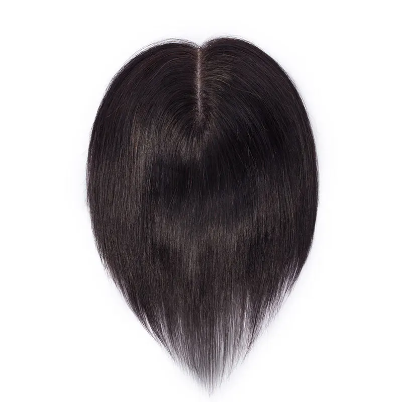 SEGO 15*15 см человеческие волосы клип на заколках для волос для женщин не Реми моно шелковая основа Топ шиньон 45 г/шт