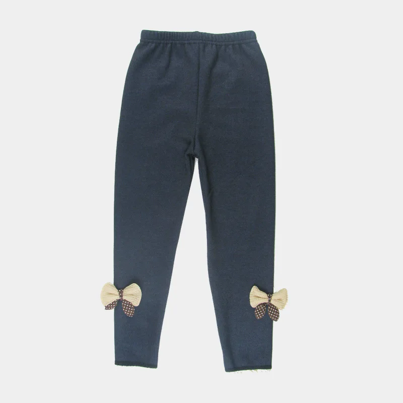 

2018 Winter Girls plus Velvet Leggings Denim-like Fabric Children plus Velvet Warm Crawler Autumn And Winter Pants Factory Direc
