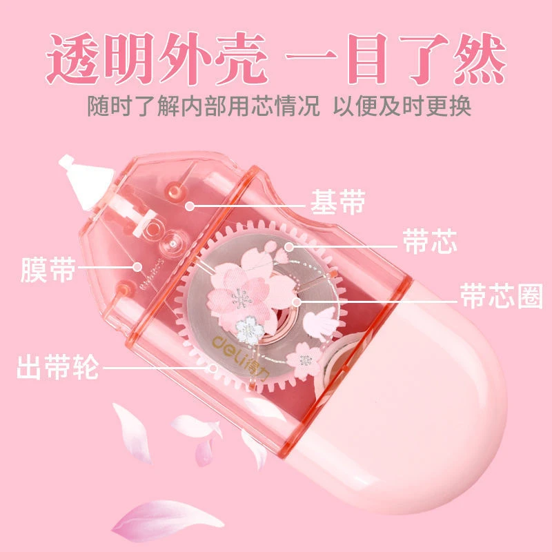 Cherry Blossoms Portable Correction Tape Kawaii White for Promotional Gift Stationery Student Prize School Office Supply correction tape