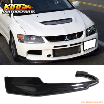 

Fit For 06-07 Mitsubishi Evolution EVO 9 IX Se Style Front Bumper Lip - Carbon Fiber CF