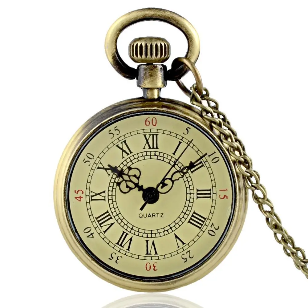 

IBEINA Transparent Glass Surface Full Hunter Quartz Engraved Fob Retro Pendant Pocket Watch Chain Gift Fire Fighter Theme