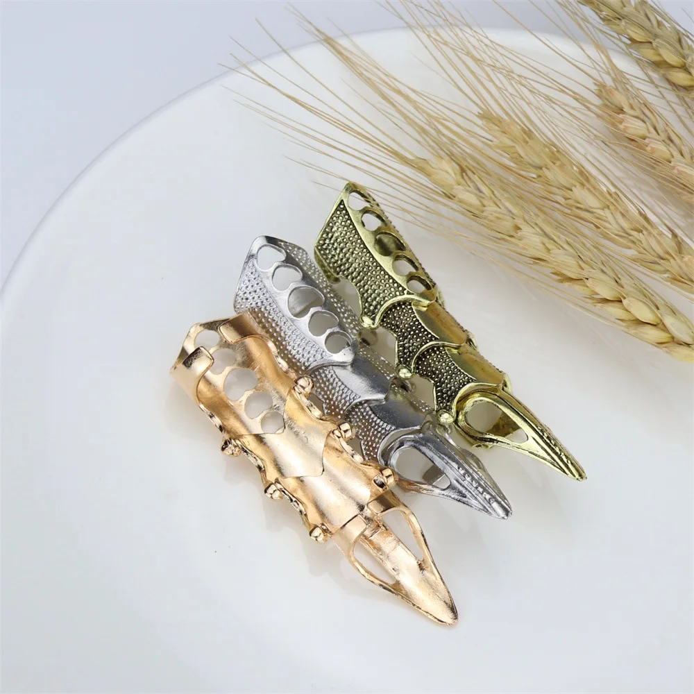 Finger Ring Rock Scroll Joint Armor Knuckle Metal Claw Punk Rings jewelry accessories silver ring wedding rings stainless steel ring ring set adjustable rings wedding ring gold color rings