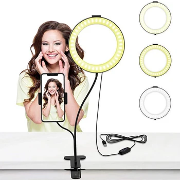 

Led Desktop Fill Light Bracket, Led Desktop Clip Live 8 Inch Fill Light Mobile Phone Universal Beauty Lamp Bracket