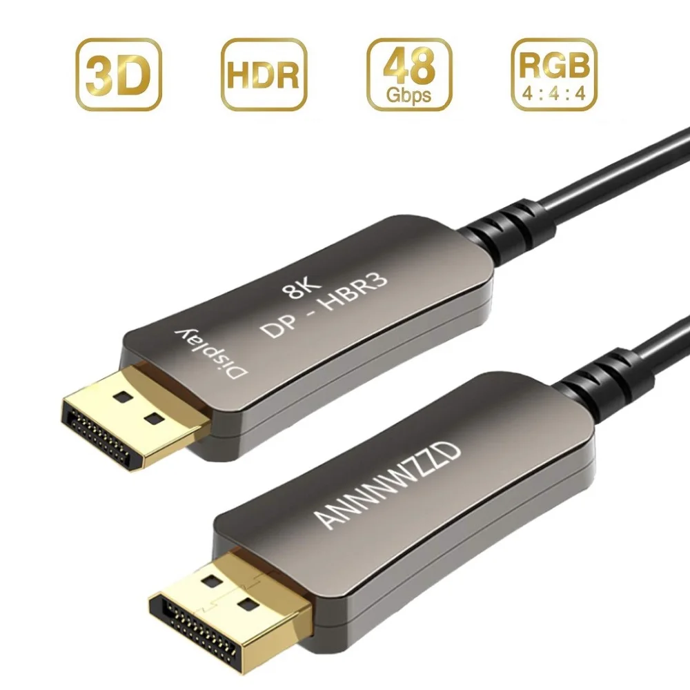 Порт дисплея 1 4 кабель 8K 4K HDR 165 Гц 60 адаптер портов порта для видео ПК ноутбука ТВ DP