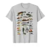 Vintage Fly Fishing Lures print funny gift T-Shirt Men Cotton O-neck Tshirt Hip Hop Tees Streetwear Harajuku