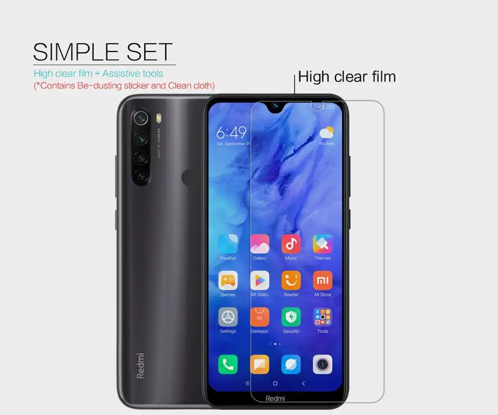 Защитный Экран NILLKIN для Xiaomi Redmi Note 8T 2 шт./лот суперпрозрачная матовая защитная