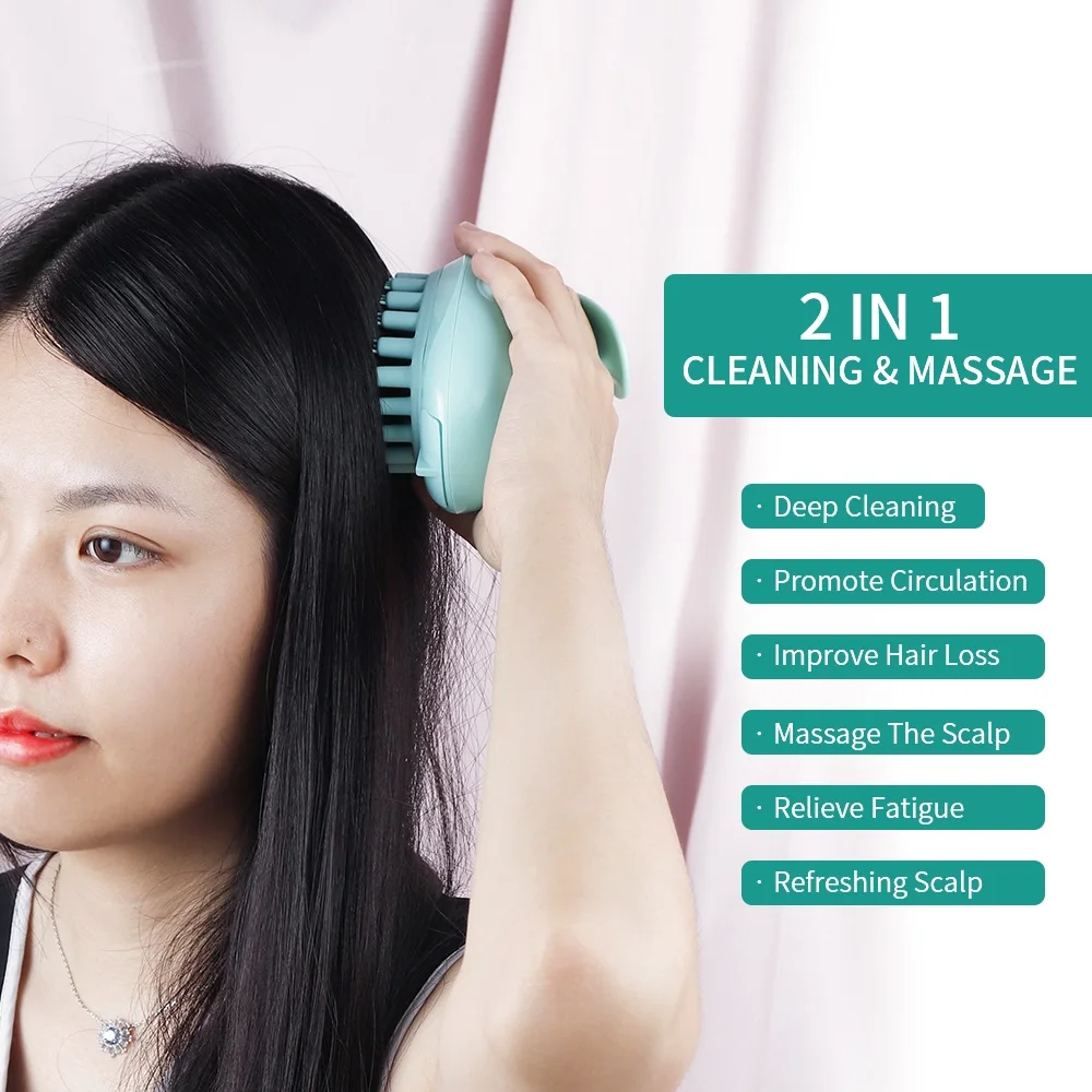 2 in 1 Electric Hair Massager Comb Gentle Touch Deep Cleaning Brush Head Washing Machine Anti Loss For Wet Dry | Красота и здоровье