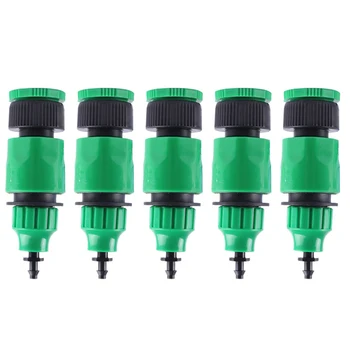 

5pcs Plastic Nipple Quick Connector Adapter Joint Faucet Connection Agriculture Garden Irrigation Watering Irrigation Tools