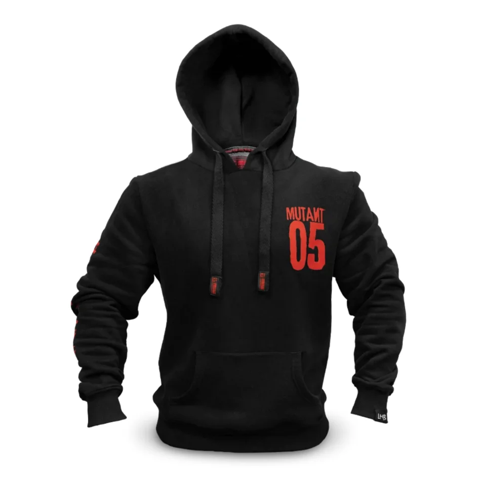Mutant Men's Winter Wool Loose coat Singlets Sweatshirts Mens Fleece Hoodies Stringer Bodybuilding Fitness Shirts Suitable - Цвет: Черный