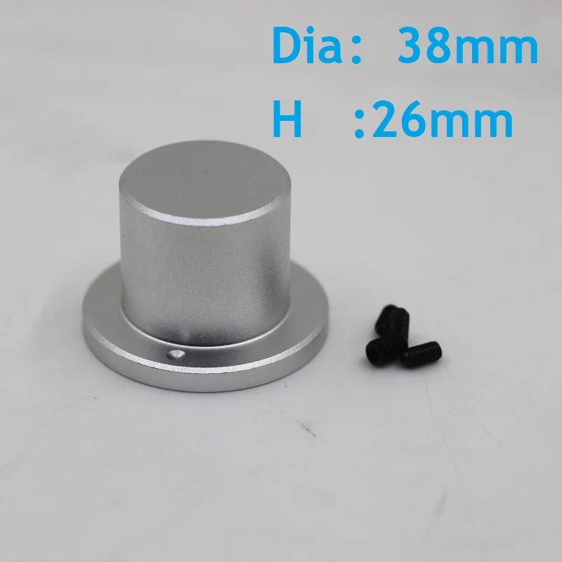 

2 Pieces Aluminum Konbs 38mm DIY Chassis Kits Amplifier Power Switch Silver Knob Dia38 H26mm CJ00120
