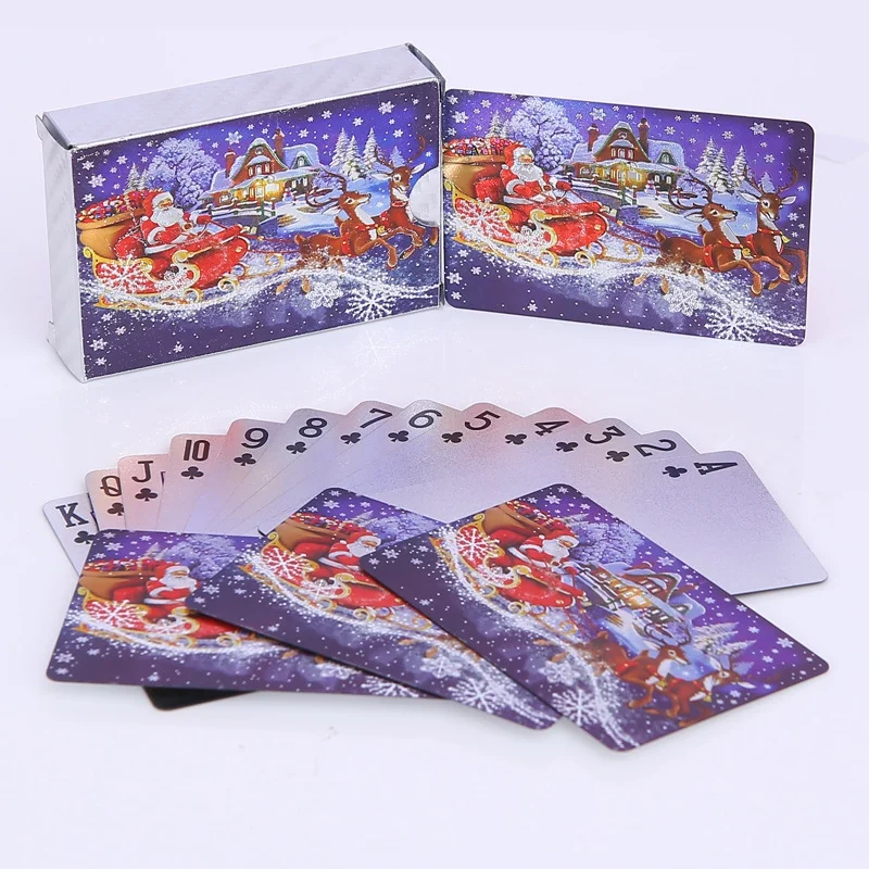 Zz Christmas PFlexible водонепроницаемые карты для покера укладки карт с чехол хранения