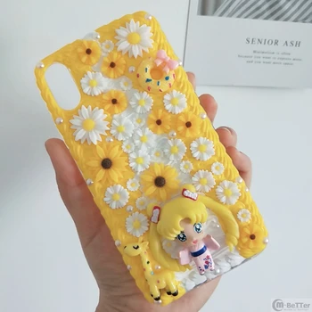 

For Samsung note 10plus DIY case 3D Sailor Moon phone cover Galaxy s8/s9/s10+ handmade creamy shell s20 ultra mobile note 5/8/9+