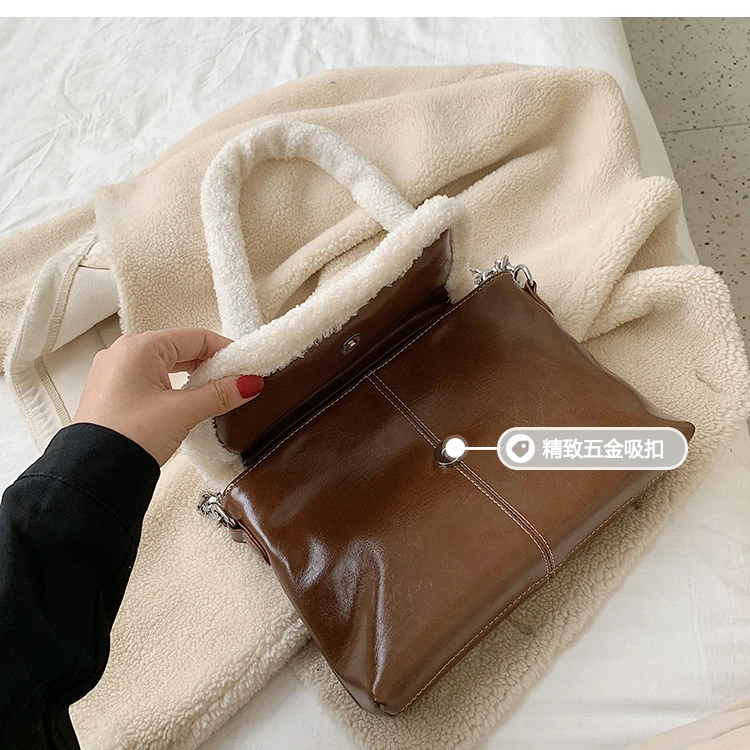iVog New Arrival Everyday Ladies Small Messenger Crossbody Handbag gg Fur Fashion Hand Bags for Women