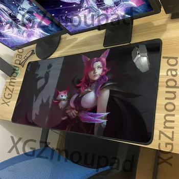 

XGZ Large Gaming Mouse Pad Black Lock Edge Anime Sexy Big Breasts Girl Custom Computer Table Mat Speed Non-slip Couple Coasters