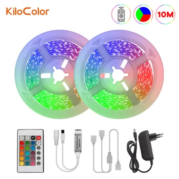 

Led Strip Light SMD 2835 24Keys Infrared Controller Not Waterproof RGB Luces Led 10M DC 12V Christmas Lights