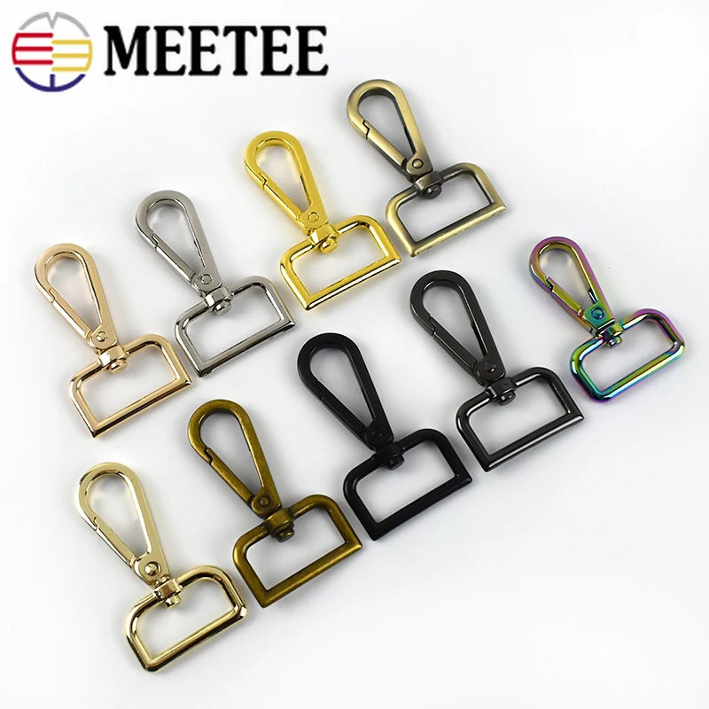 Meetee 2/5/10Pcs 25mm Bag Strap Buckles Metal Carabiner Clasps Lobster Dog Collar Key Belt Swivel Clip Snap Hook DIY Accessories | Дом и сад