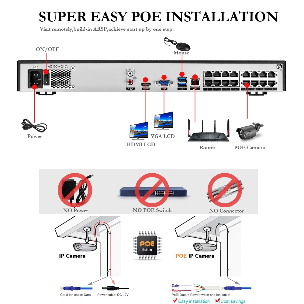 AZISHN H.265 16CH POE NVR комплект 4MP CCTV камера система 4MP наружная Водонепроницаемая аудио ip-камера POE безопасности комплект видеонаблюдения