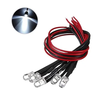 

10PCS Pre Wired LED 12V Round Bulb Widely Used Easy to Use 5mm LED Lights for DIY Toy Handmade