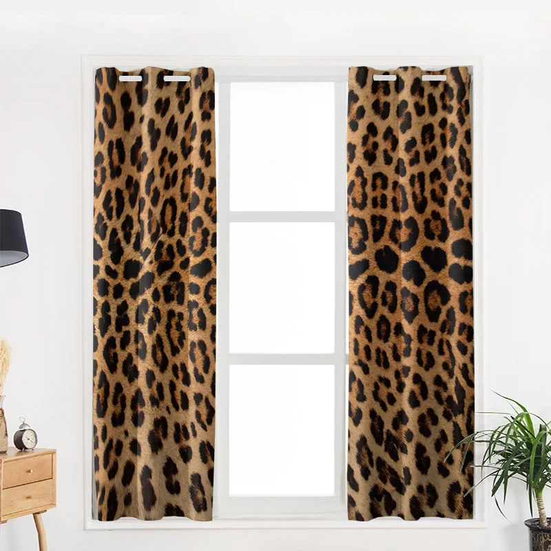 Leopard Print Curtains for Windows Drapes Blinds Modern Custom Printing Curtain For Living Room Bedroom Home Decor 5