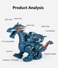 Simulation Fire Dinoasur Water Spray Cool Light Electric Mechanical Children Entertainment Puzzle Model Game Toys for Boys Gifts 6