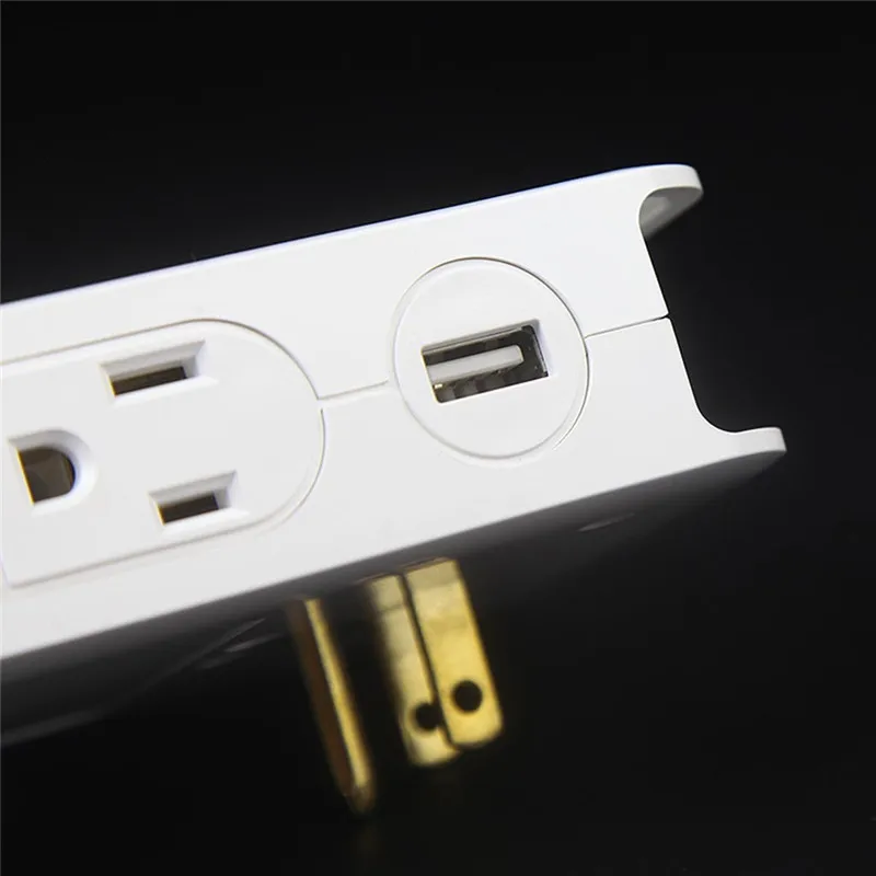 Wall Mount Charger 2 USB Ports and 4 AC Outlets Charging Station LED Night Light with Phone Holder Lamparas 40DEC1009