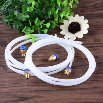 

2 Pcs Ptfe Teflon Tube (2 Meters) With 4 Pcs Pc4-M6 Fittings For 3D Printer 1.75Mm Filament (2.0Mm Id/4.0Mm Od)