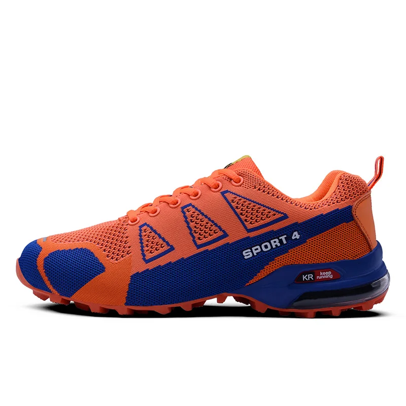 Спортивная обувь для мужчин Trail обувь спортивные мужские кроссовки 9908, кроссовки для бега, тенниса Скорость 3 крест спортивная обувь кроссовки размера плюс; большие размеры 39-47 - Цвет: 8-6 orange