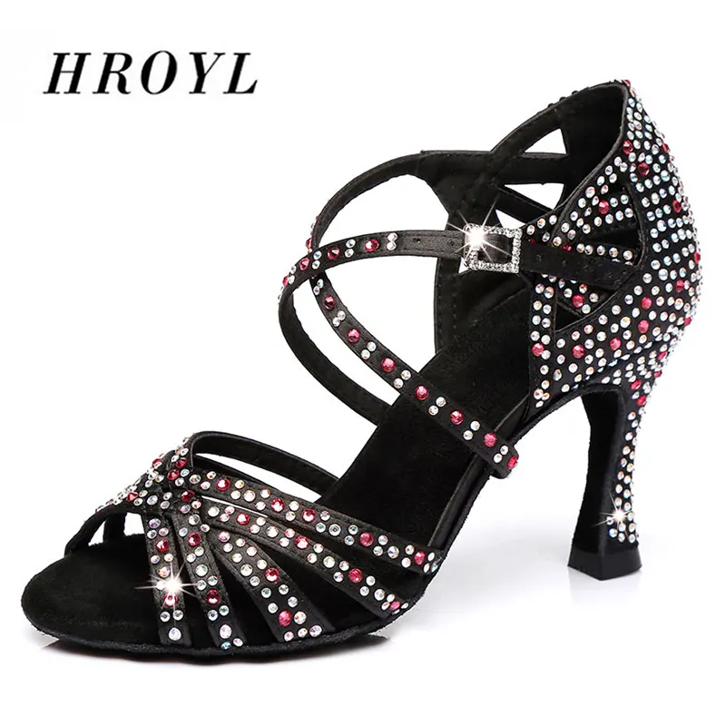 HROYL латино американских танцев танцевальная обувь для женщин и девушек женская
