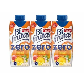 

Bifrutas - Tropical Zero - Bebida Refrescante de Leche y Zumo de Frutas - 3 x 330 ml