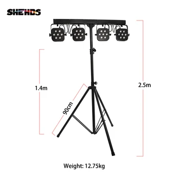 

Led Par Kits 7x10W RGBW 4in1 With Light Stand DJ Disco Lighting Equipments DMX Controller Slim Flat Par Lumière