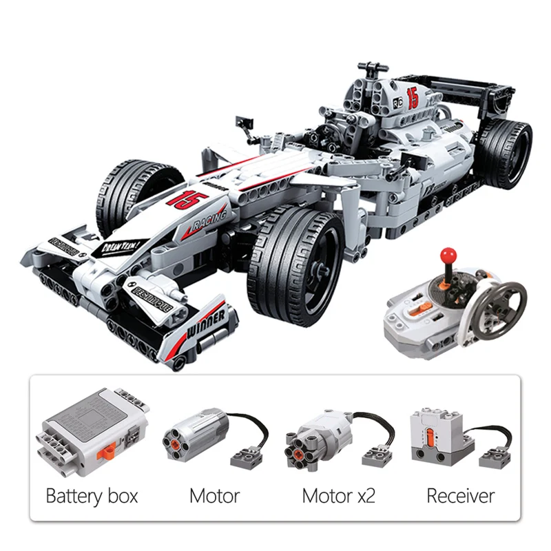 729pcs Creator Expert Technic пульт дистанционного управления F1 гоночный автомобиль набор