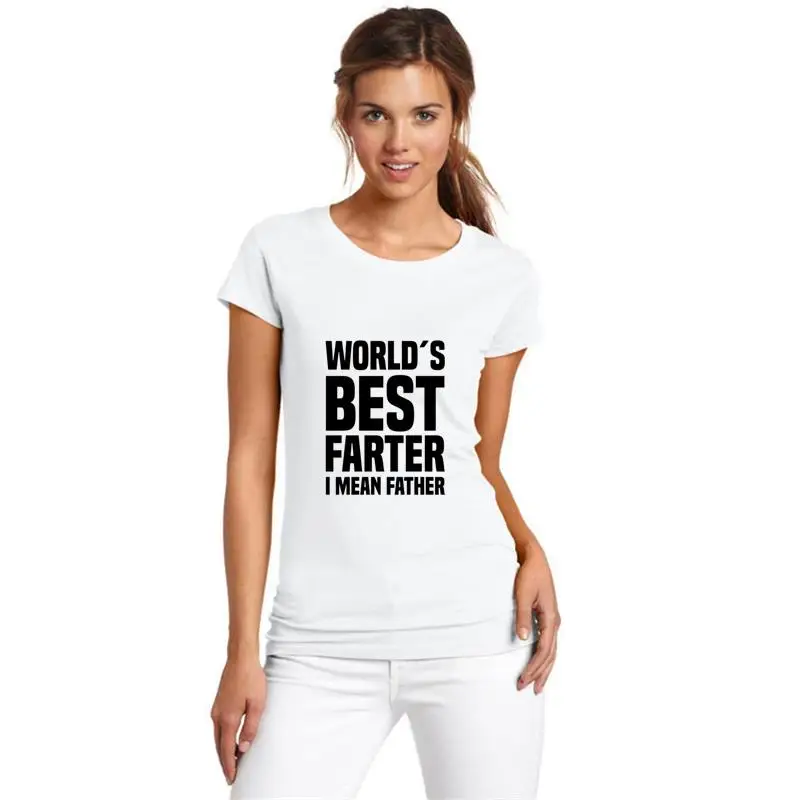 

Cute Worlds Best Farter I Mean Father Black t-shirt loose size 30xl Short-Sleeve Waffle Hipster mens t-shirts
