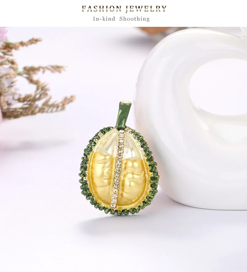 3 Pz/Lotto Durian Smalto Spille 2020 Degli Uomini Delle Donne Di Modo Matrimoni Frutta Spilla Spilli Miglior Regalo Di Natale