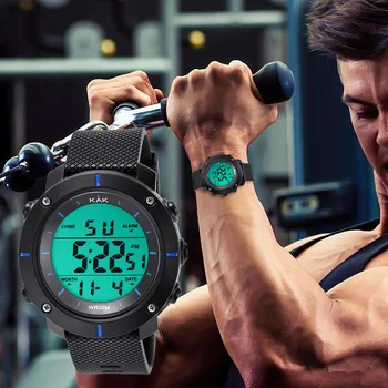 

Outdoor Sport Multifunction Digital Watch Luminous Waterproof Electronic Watch with Large Dial hh88