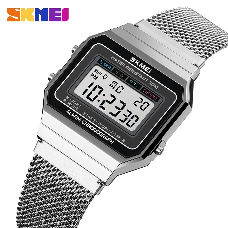 SKMEI LED Секундомер Мужские и женские мужские часы спортивные цифровые наручные