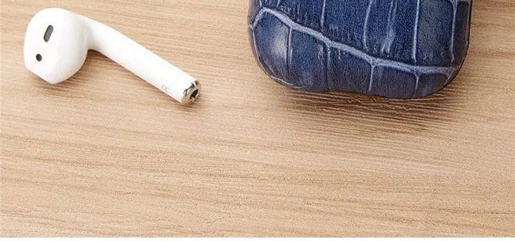 Сумка из натуральной кожи для apple airpod bluetooth беспроводной наушник чехол из крокодиловой кожи чехол для Air pod 1 2 Funda Чехол Коробка