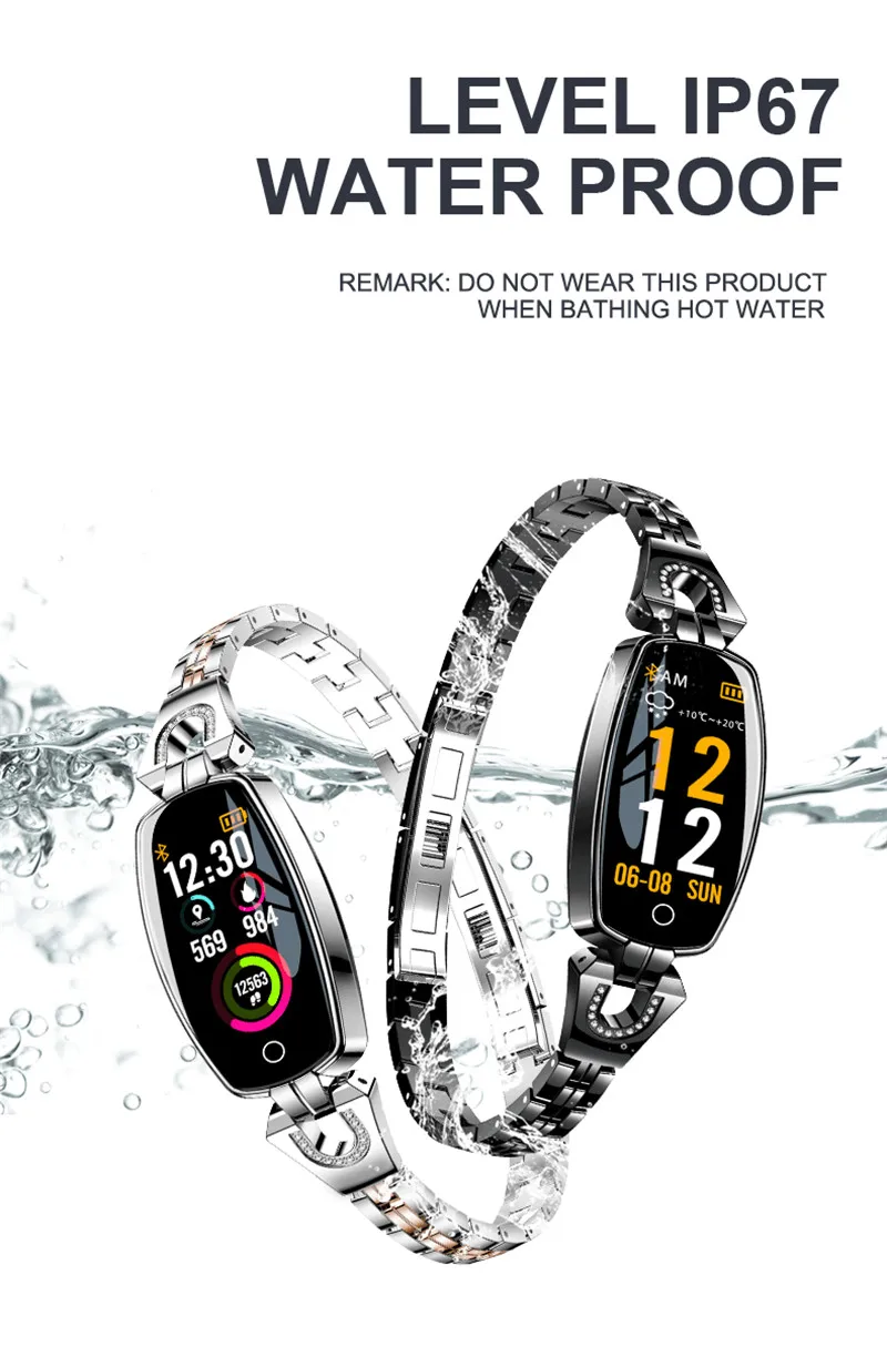 Смарт часы женские COBRAFLY H8 умные часы с измерением давления смарт браслет здоровья для измерения давления фитнес часы трекер браслет умный для часов давление фитнес браслет женский смарт-браслет Смарт браслет часы
