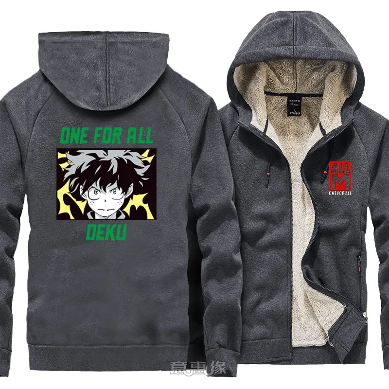 09 Толстовка My Boku no Hero Academy Midoriya izku для косплея, аниме wo, мужское теплое пальто, Зимняя Толстая толстовка на молнии с капюшоном - Цвет: 09