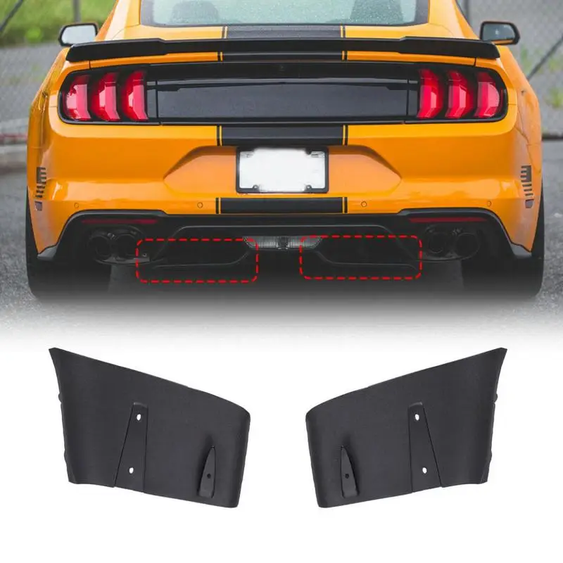 1 Pair Rear Bumper Lip Air Diffuser Valance Foil Kit ABS For Ford For
